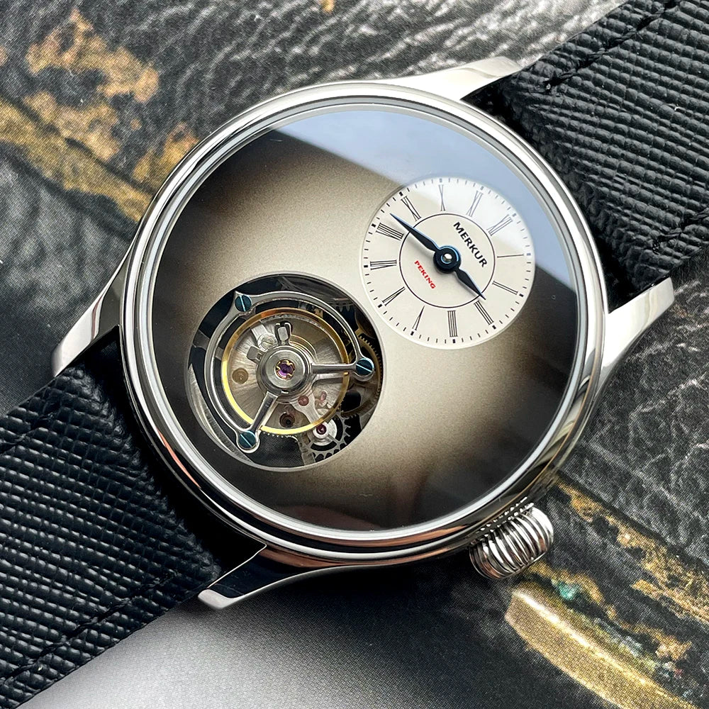 Merkur 100% Tourbillon Watch Fritillaria Dial - Image 2