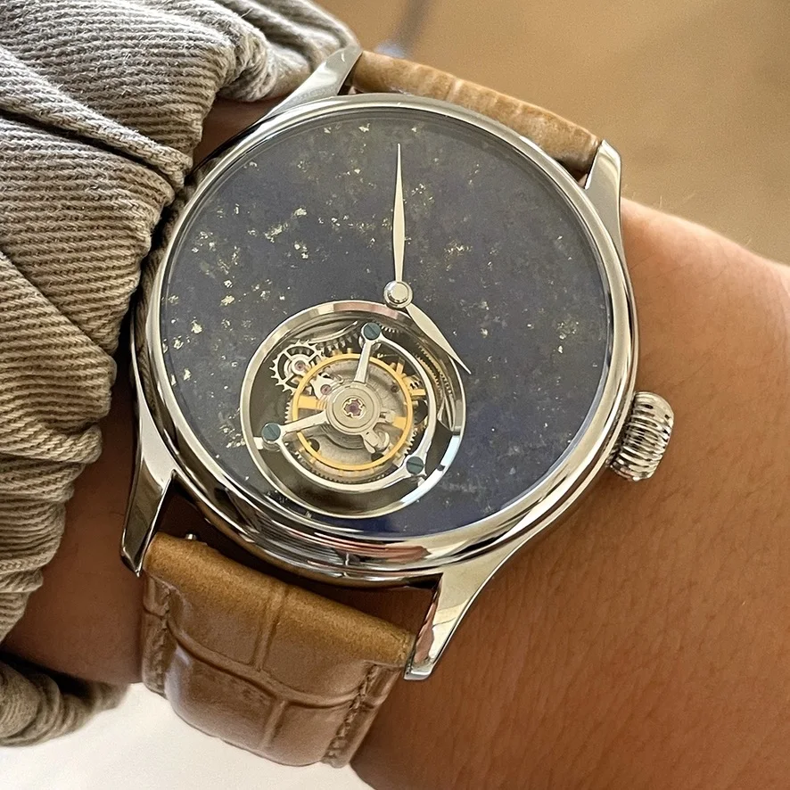 Merkur 100% Tourbillon Watch Natural Stone Dial - Image 3