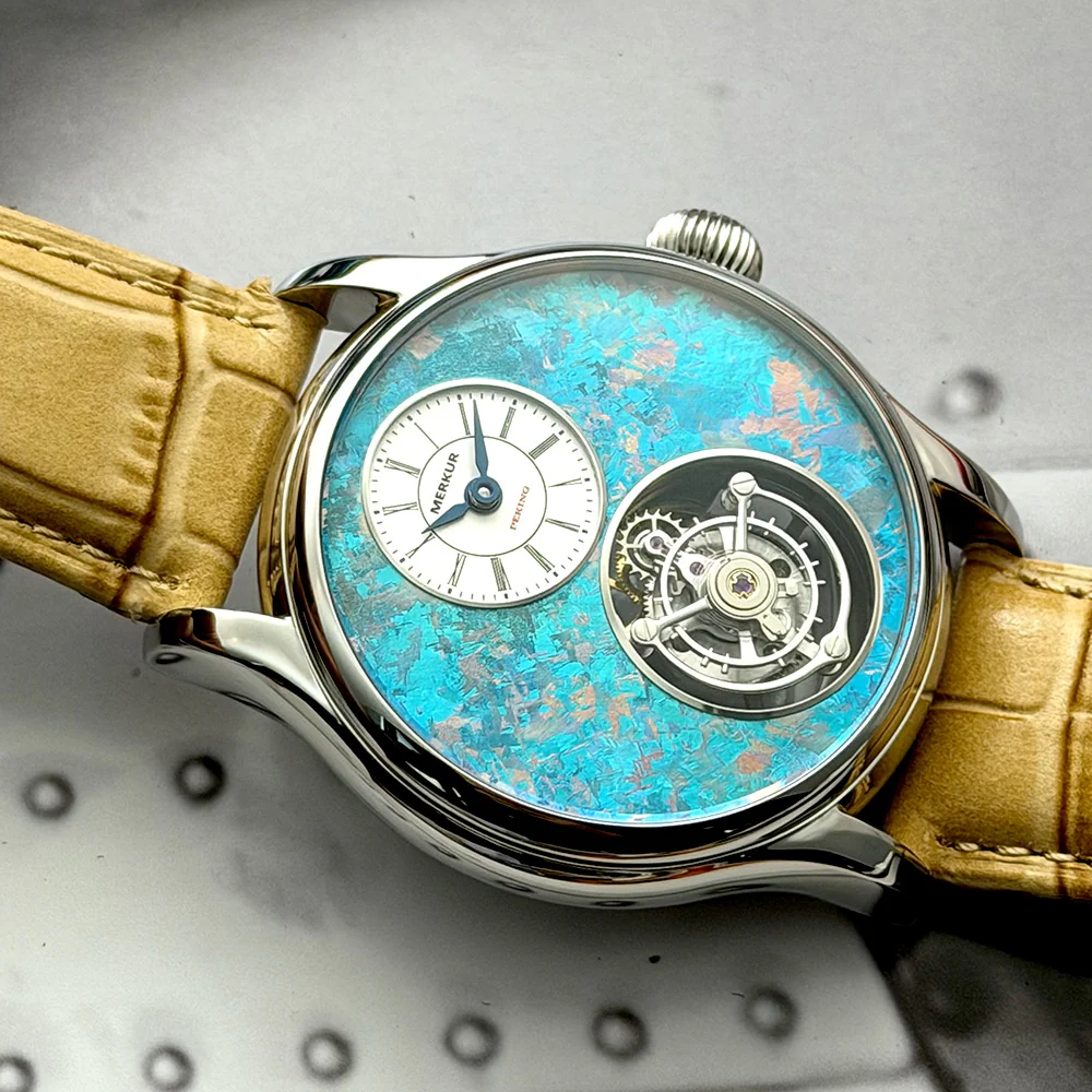 Merkur 100% Tourbillon Watch Natural Stone Dial - Image 6