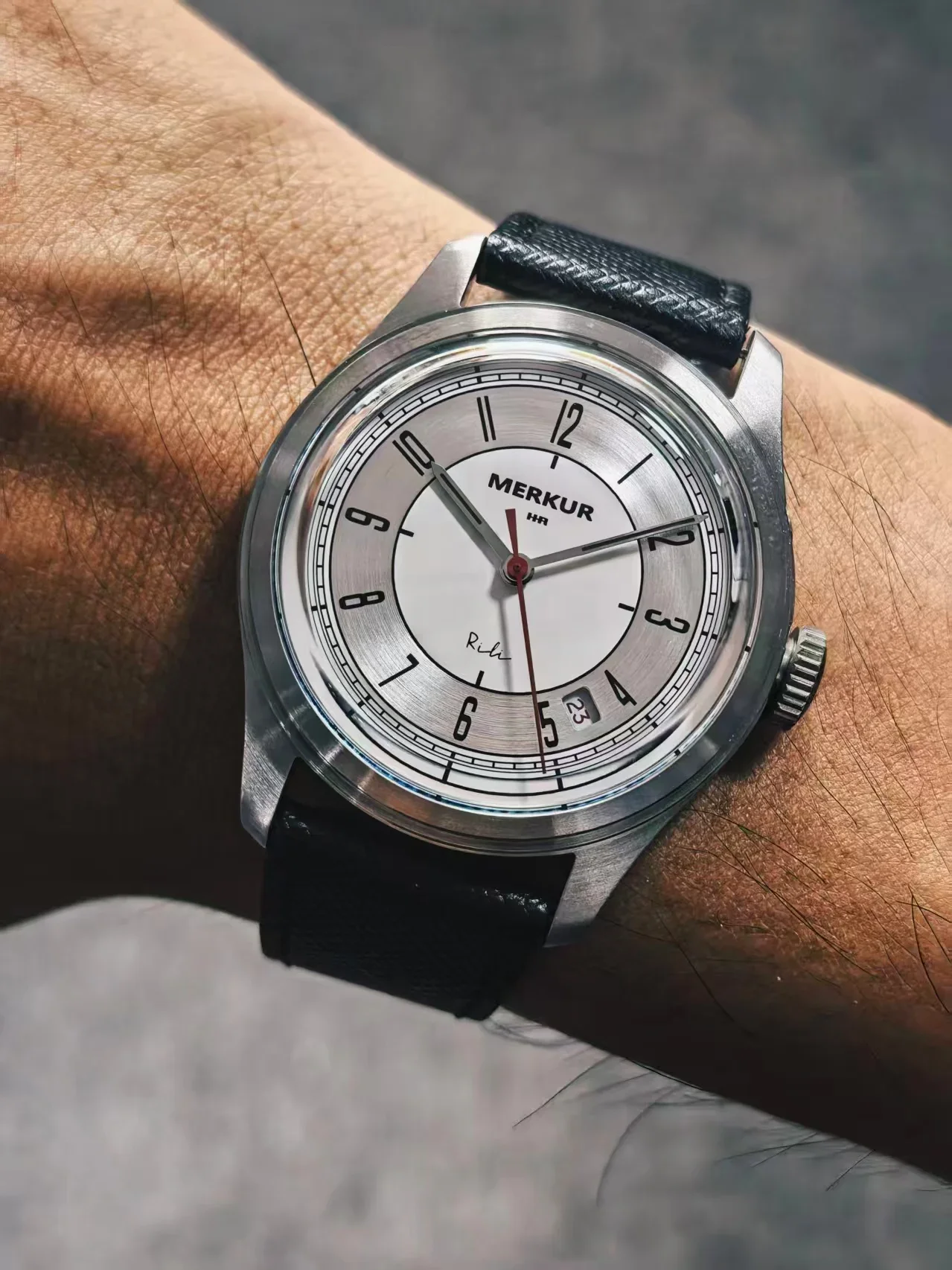 MERKUR Salmon Sectors Dial Watch - Image 2