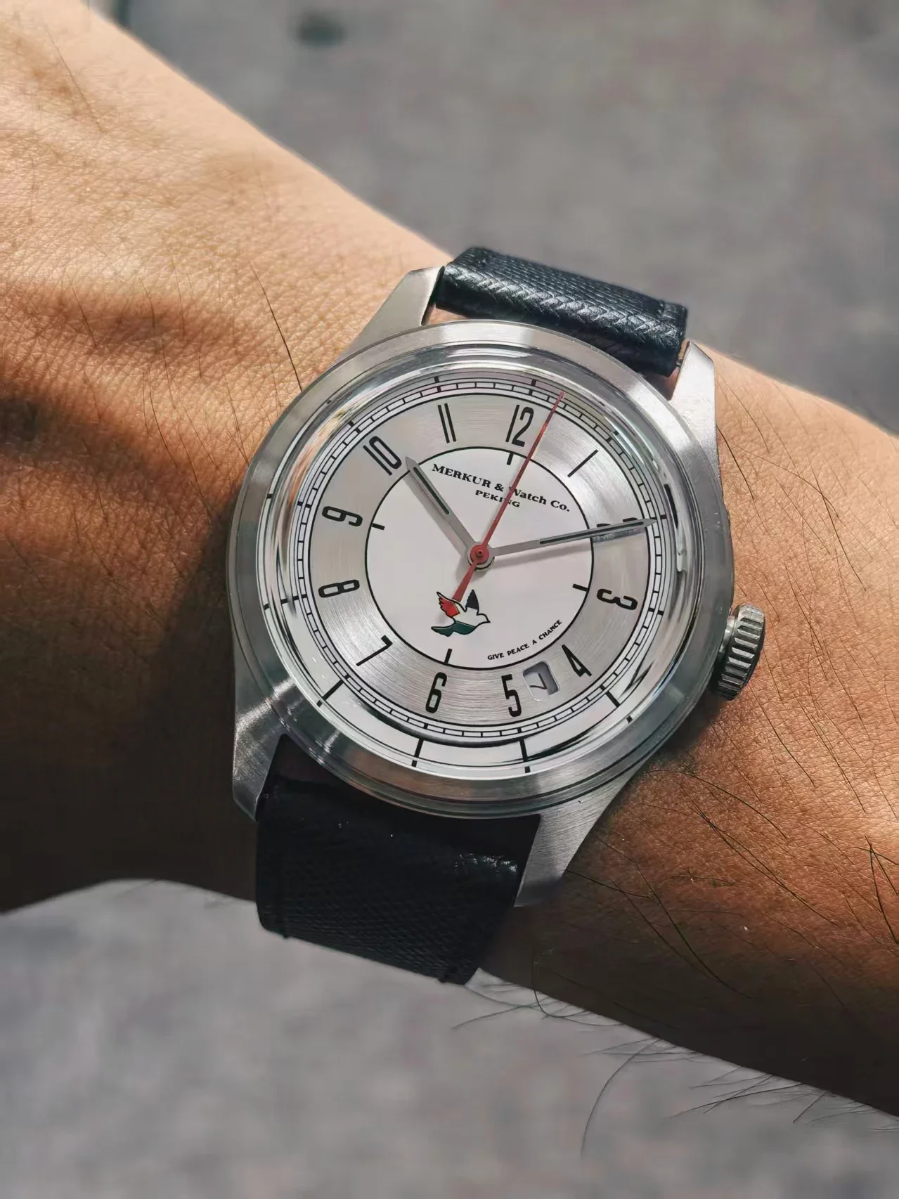 MERKUR Salmon Sectors Dial Watch - Image 4