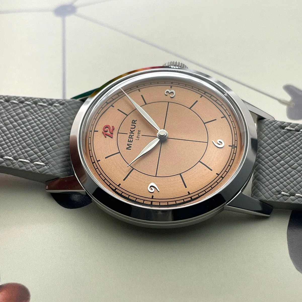Pierre Paulin Salmon Dial Watch thinner Case - Image 2