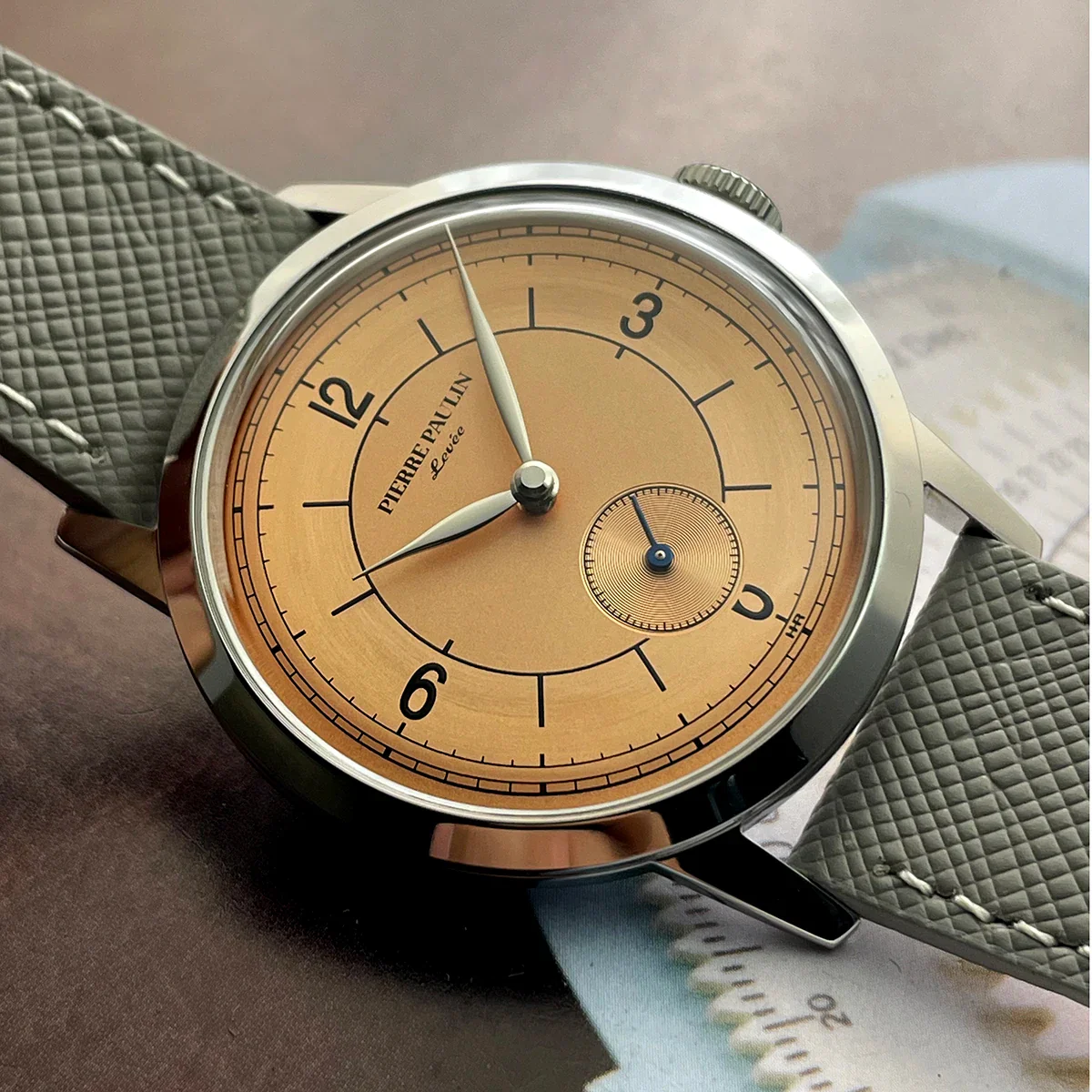 Pierre Paulin Salmon Dial Watch thinner Case - Image 7